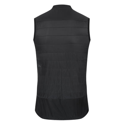 YKYWBIKE Cycling Gilet Winter Thermal Warmth Bicycle Sleeveless Vest 5 Pockets Windproof Waterproof Road Bike Gilet MTB Black/White