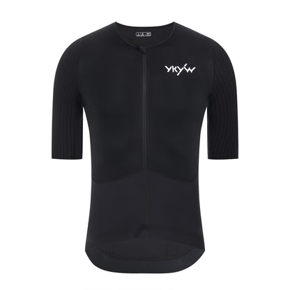 YKYWBIKE 2025 Men's Cycling Jersey Lightweight Summer Short Sleeve Bicycle Shirt Race Level Aerodynamics Sleeve YKK Bike Jersey
