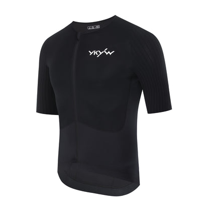 YKYWBIKE 2025 Men's Cycling Jersey Lightweight Summer Short Sleeve Bicycle Shirt Race Level Aerodynamics Sleeve YKK Bike Jersey