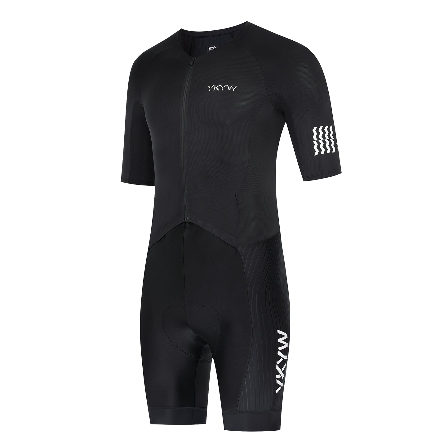 YKYWBIKE One-Piece Cyeling Skinauit Men Aerodynamie Pro-Grade Elite Performanee Road Bike Set Bicycle Clothing Shorts