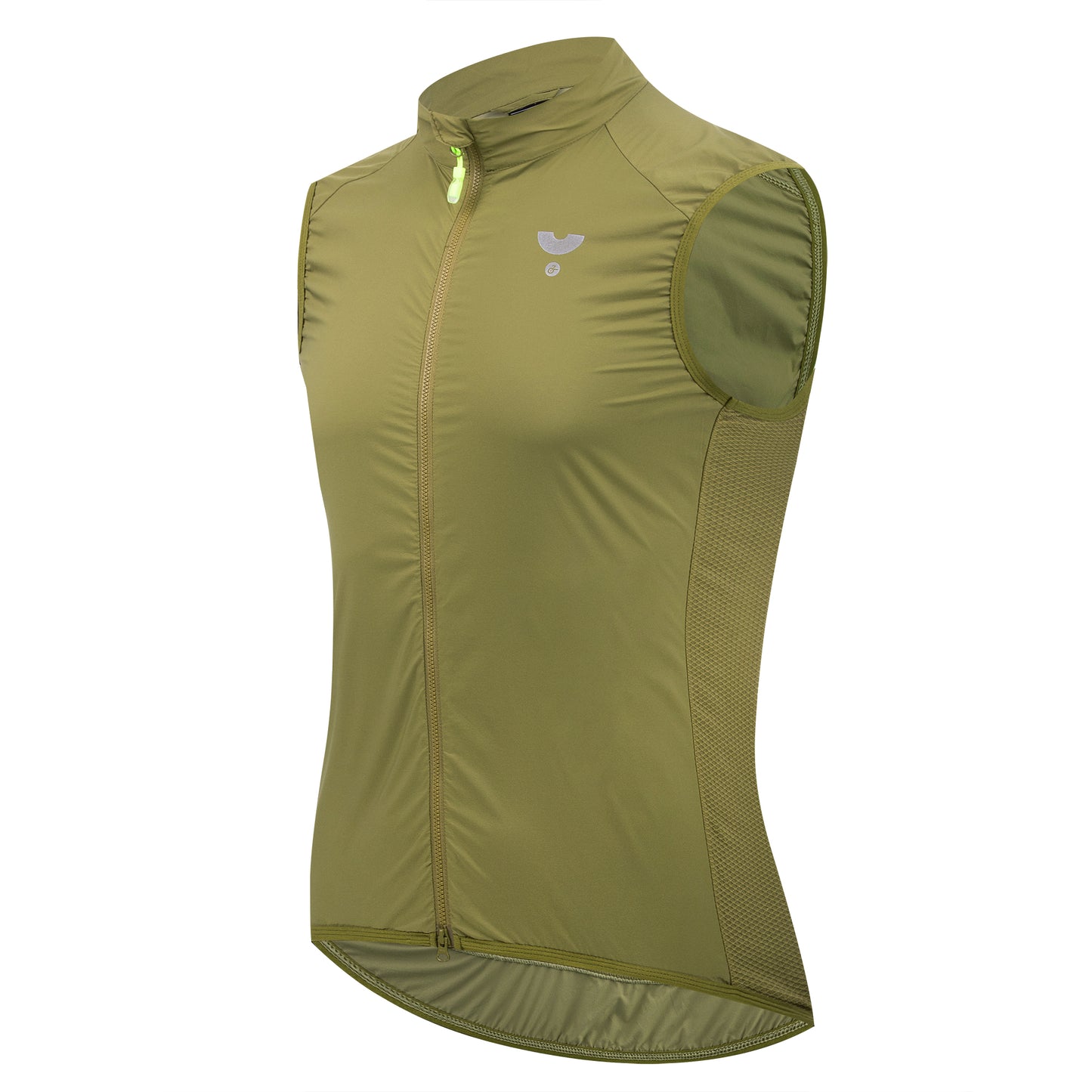 YKYWBIKE Men's Cycling Gilet Windproof Waterproof Pro Team Portable Bicycle Windbreaker Road Bike Vest 2 Way Zipper Breathable