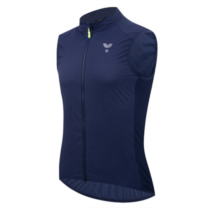 YKYWBIKE Men's Cycling Gilet Windproof Waterproof Pro Team Portable Bicycle Windbreaker Road Bike Vest 2 Way Zipper Breathable