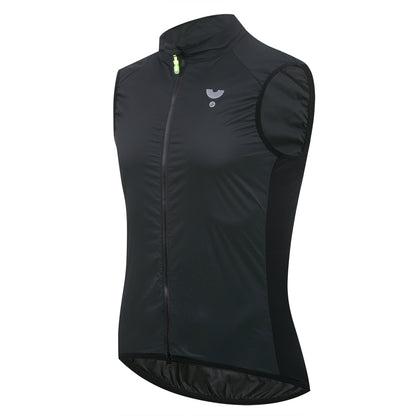 YKYWBIKE Men's Cycling Gilet Windproof Waterproof Pro Team Portable Bicycle Windbreaker Road Bike Vest 2 Way Zipper Breathable