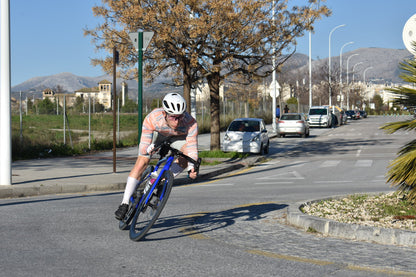 YKYW Men's 7 Hours Riding Seamless Cycling Bib Short Elastic Interface Summer Breathable Bicycle Bib Pants Blue