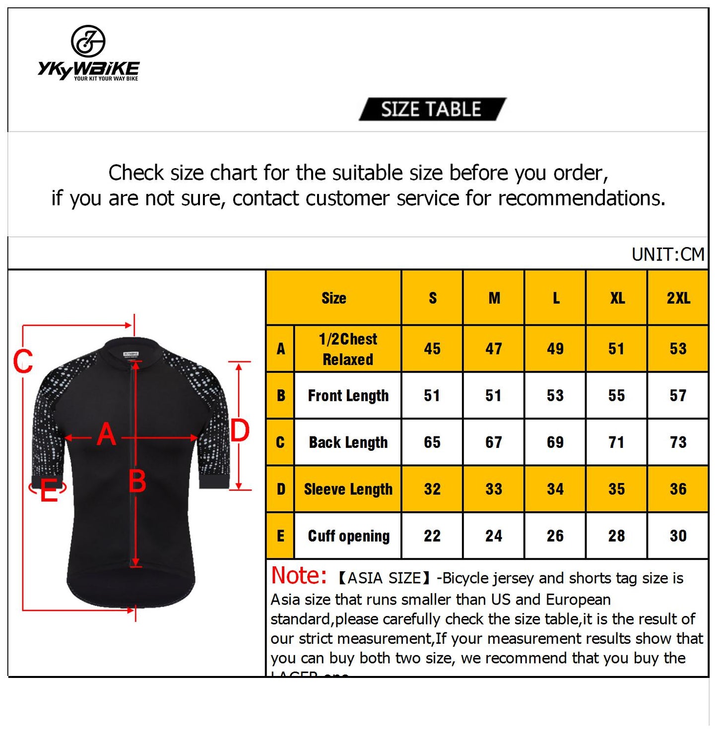 YKYW Men's Cycling Jersey Quick-Dry Racing MTB Uniform Breathale Reflective Sleeves
