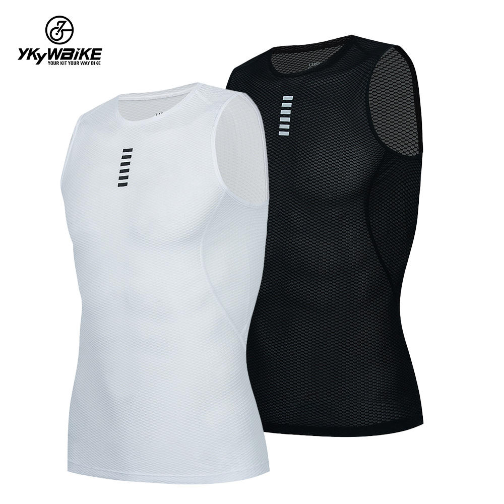 YKYW Men's Cycling Base Layer Vest Sleeveless Quick Dry Compression 50+ UV Protection 7 Colors