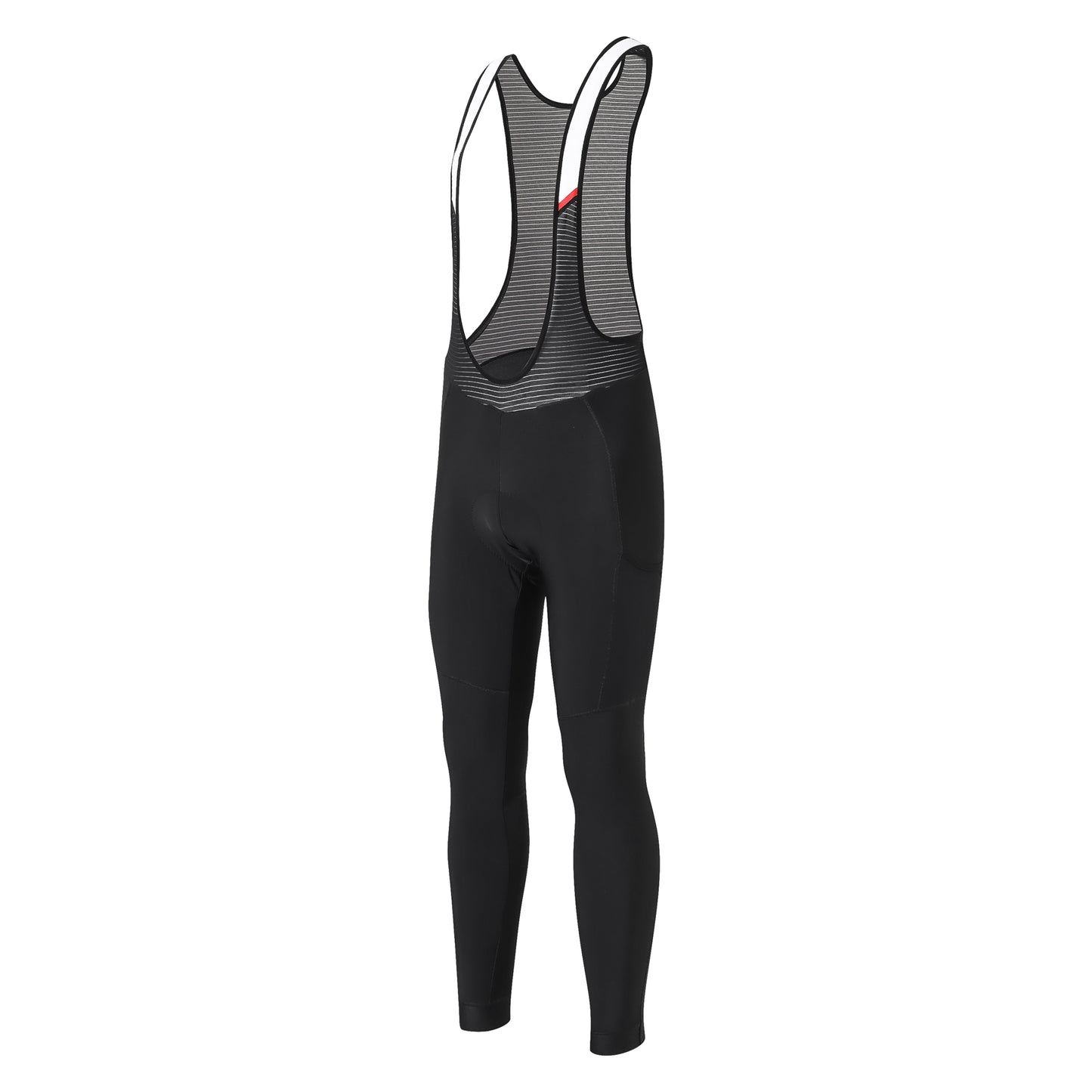 YKYW 2025 Men's Cycling Bib Long Pants 5-15 °C Fleeced Road Biking Bib Tights Riding Pants With Pro Cushion Thermal Black Pants