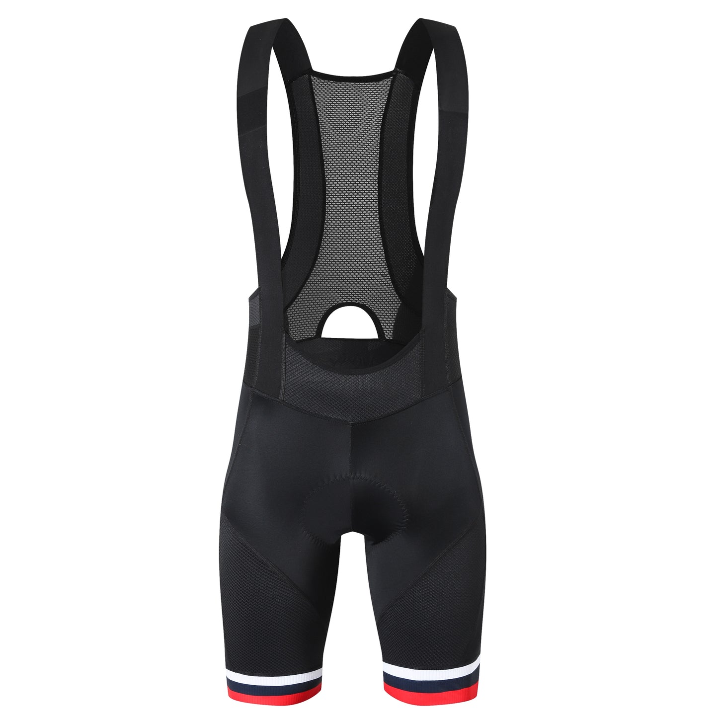 YKYW  Men’s Cycling Bib Shorts Elastic Performance 5H Padded Tights Black+Striped Ribbon