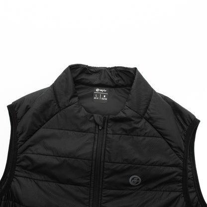 YKYWBIKE Cycling Gilet Winter Thermal Warmth Bicycle Sleeveless Vest 5 Pockets Windproof Waterproof Road Bike Gilet MTB Black/White