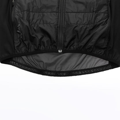 YKYWBIKE Cycling Gilet Winter Thermal Warmth Bicycle Sleeveless Vest 5 Pockets Windproof Waterproof Road Bike Gilet MTB Black/White