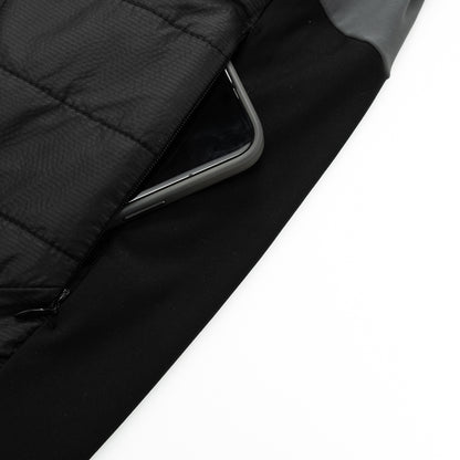 YKYWBIKE Cycling Gilet Winter Thermal Warmth Bicycle Sleeveless Vest 5 Pockets Windproof Waterproof Road Bike Gilet MTB Black/White