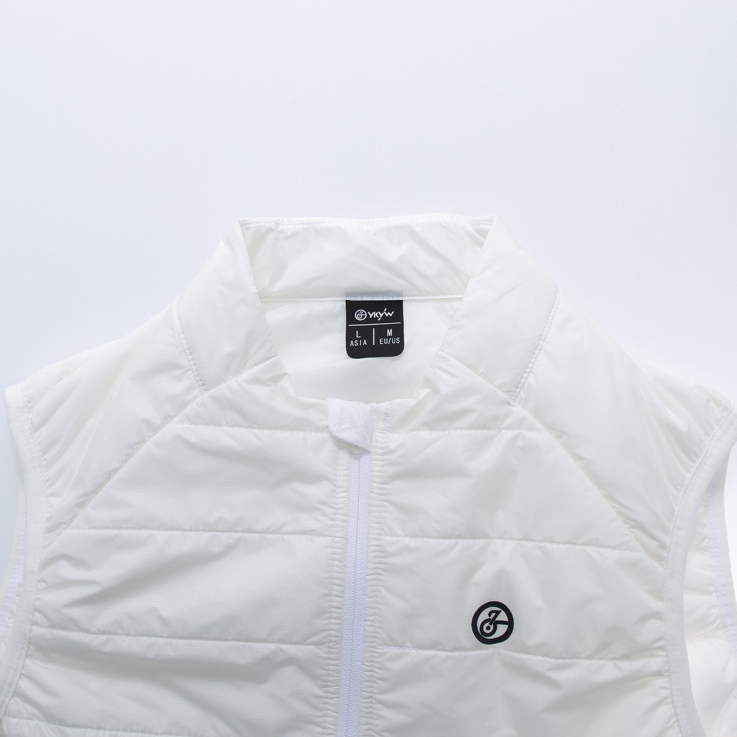 YKYWBIKE Cycling Gilet Winter Thermal Warmth Bicycle Sleeveless Vest 5 Pockets Windproof Waterproof Road Bike Gilet MTB Black/White