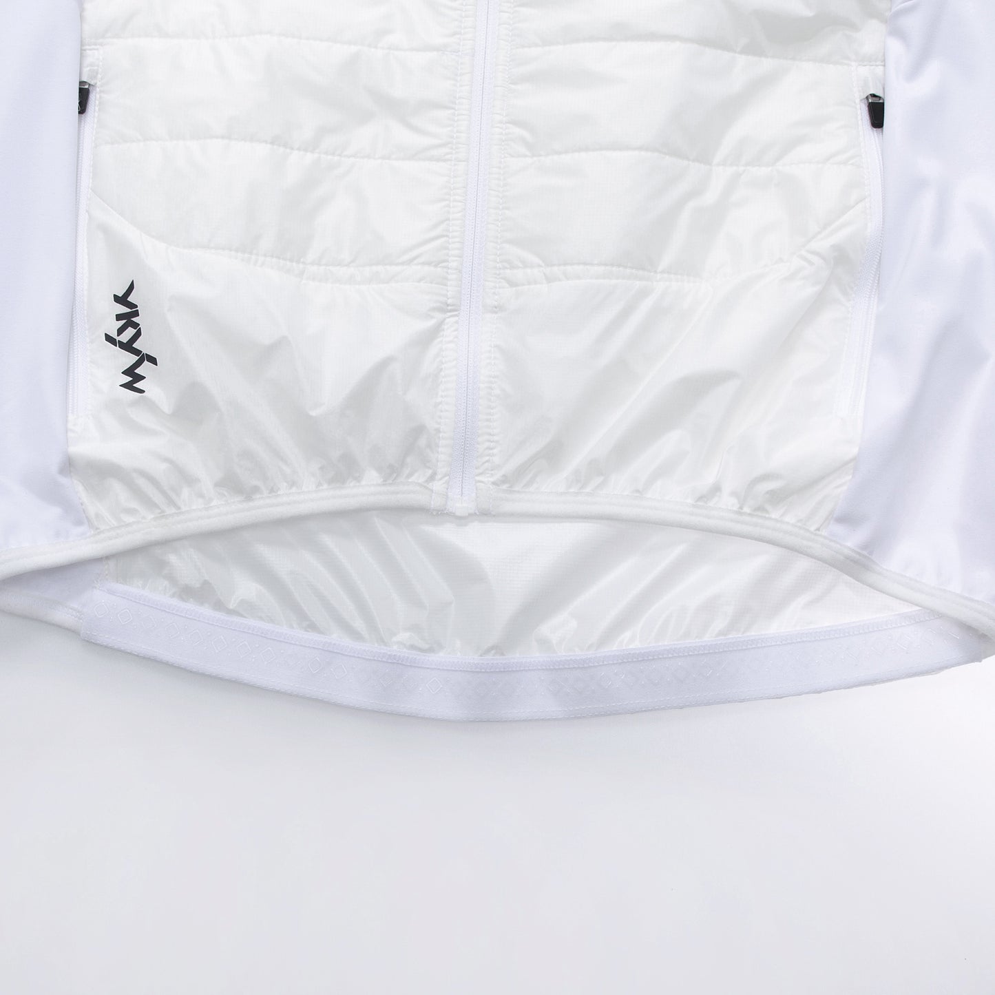 YKYWBIKE Cycling Gilet Winter Thermal Warmth Bicycle Sleeveless Vest 5 Pockets Windproof Waterproof Road Bike Gilet MTB Black/White