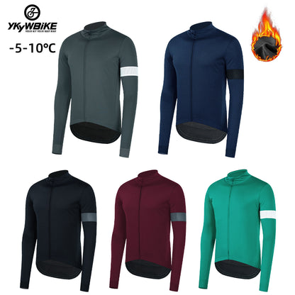 YKYW Men's Cycling Jacket Winter Icy Weather -5-10℃ Outdoor Warm Fleece Coat Thermal Weatherproof Windbreaker 5 Colors