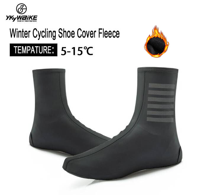 YKYW MTB Cycling Pro Team & Classic Shoes Covers Winter 5-20°C Ultra-high-tech Rainproof Windproof Keep Warm Reflective Breathable Resilient 2 Colors