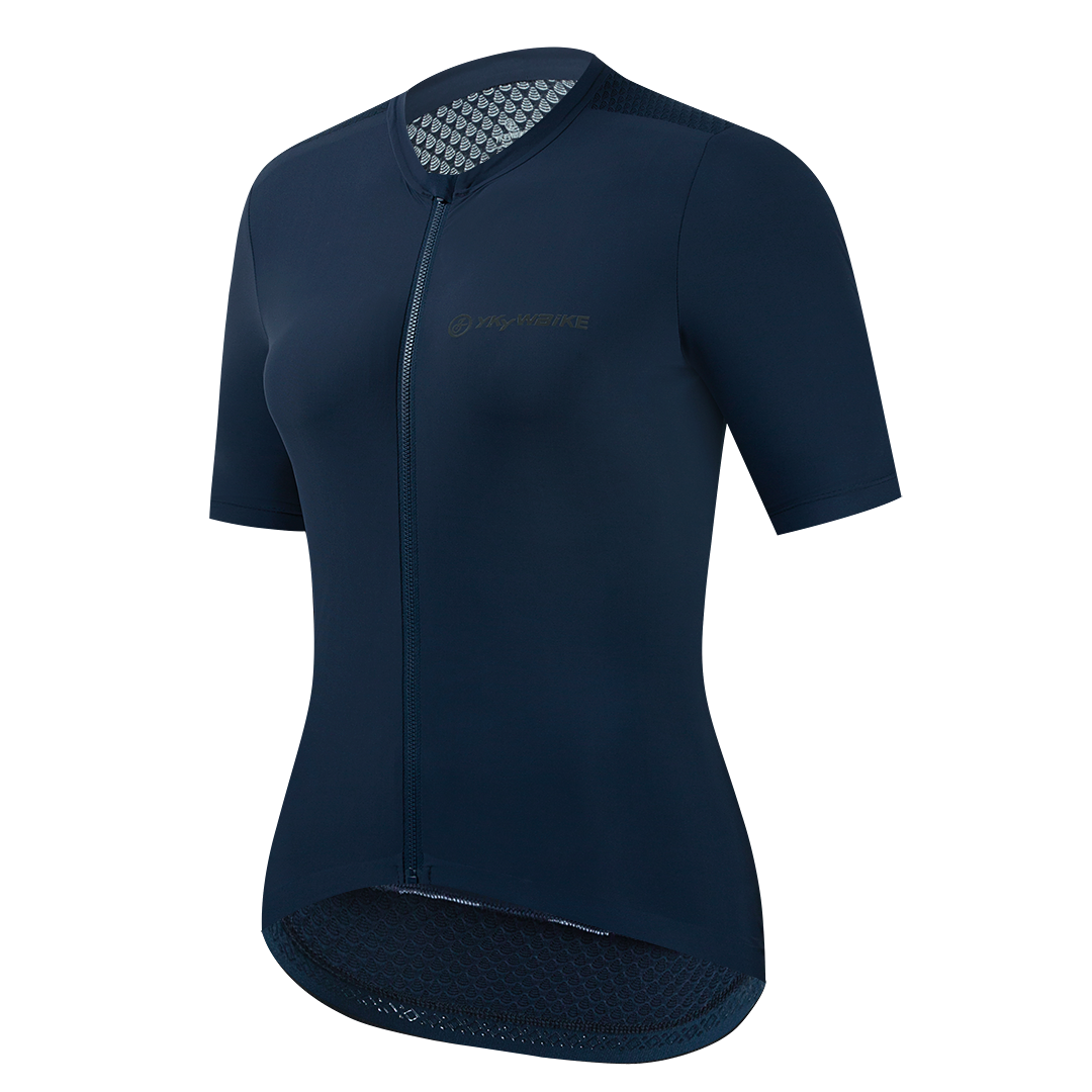 YKYW 2025 Women Short Sleeve Cycling Jersey Summer Quick Dry Road Bike Shirt Breathable Reflective Pro Cycling Clothes Tight Fit Bicycle Tops Black