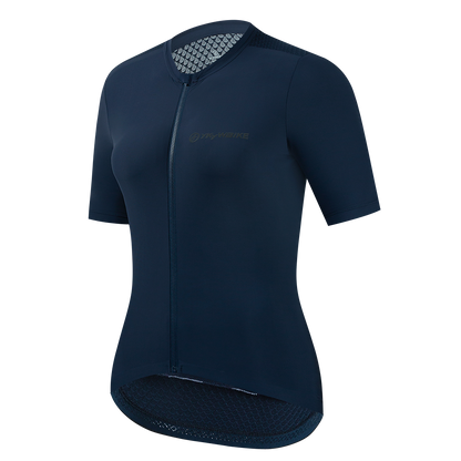 YKYW 2025 Women Short Sleeve Cycling Jersey Summer Quick Dry Road Bike Shirt Breathable Reflective Pro Cycling Clothes Tight Fit Bicycle Tops Black