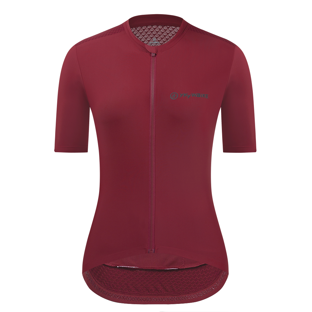 YKYW 2025 Women Short Sleeve Cycling Jersey Summer Quick Dry Road Bike Shirt Breathable Reflective Pro Cycling Clothes Tight Fit Bicycle Tops Black