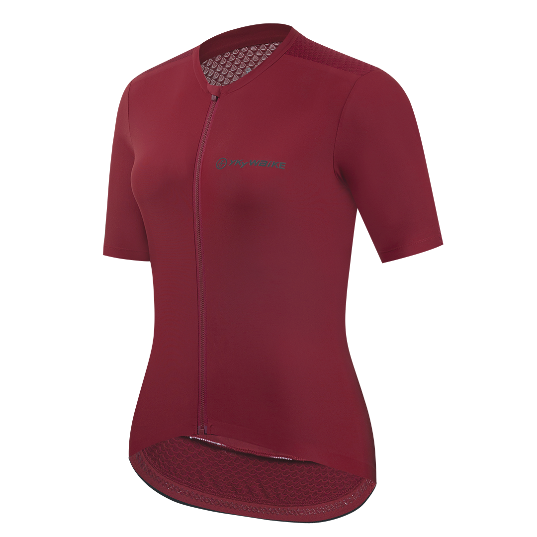 YKYW 2025 Women Short Sleeve Cycling Jersey Summer Quick Dry Road Bike Shirt Breathable Reflective Pro Cycling Clothes Tight Fit Bicycle Tops Black