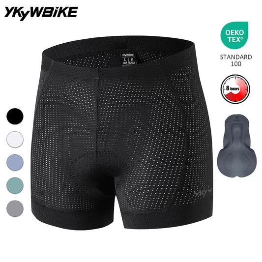 YKYWBIKE Cycling Underwear 200kg/m³ Sponge Padding 8-Hour Ride Support Bike Shorts Liner Under Shorts