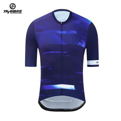 YKYW 2023 Men's New Cycling Jersey Ink Transfer Printing Process YKK Zipper Gradient Color3