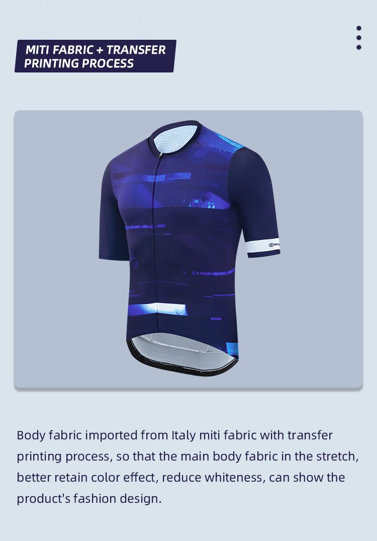 YKYW 2023 Men's New Cycling Jersey Ink Transfer Printing Process YKK Zipper Gradient Color
