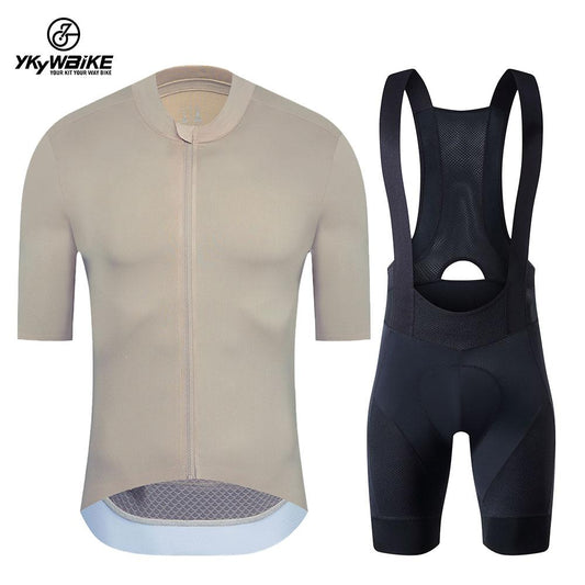 YKYW Conjunto de maillot de ciclismo para hombre, maillot de ciclismo transpirable de secado rápido con tela de seda de leche y pantalones cortos con tirantes 5H Ride, 8 combinaciones perfectas