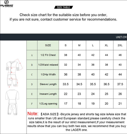 YKYW Men's 2023 New Cycling Triathlon Skinsuit Outdoor Sports Pro Race Cycling Clothing Set Road Bicycle Short Sleeve One-piece Tight