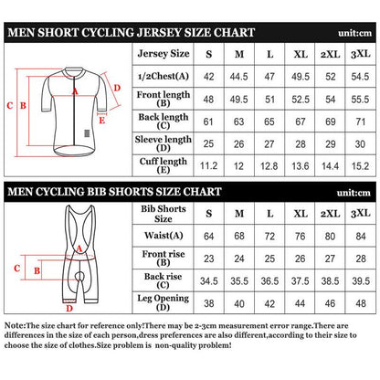 YKYW Men’s Cycling Jersey Set Milk Silk Fabric Quick-Dry Breathale Cycling Jersey and 5H Ride Bib Shorts 8 Perfect Combinations