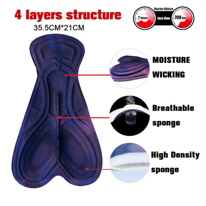 YKYW Men's Cycling Cushion 7H Ride 3D Gel Pad Breathable Damping