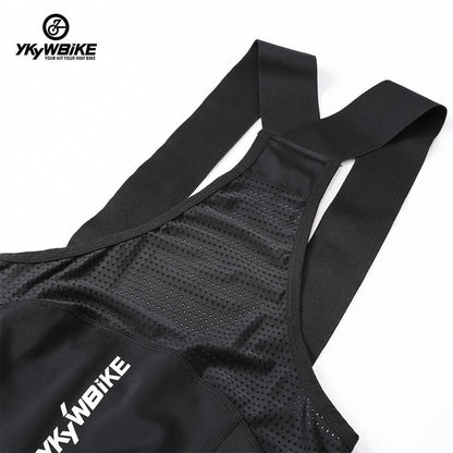 YKYW Women’s Pro Tight Cycling Bib 3/4 Pants 7H Ride Back Hollow Design Breathable High-rise Design Elasticated Shoulder Straps Black