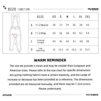 YKYW Women’s Pro Tight Cycling Bib 3/4 Pants 6H Ride Back Hollow Design Breathable High-rise Design Elasticated Shoulder Straps Black
