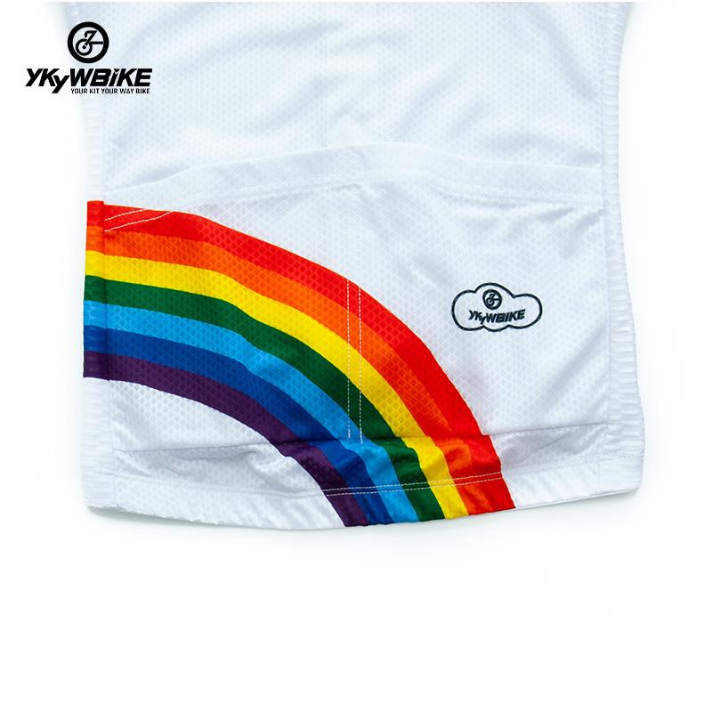 YKYW Children's Cycling Suit Skin-friendly Moisture Absorption Breathable Rainbow Elements