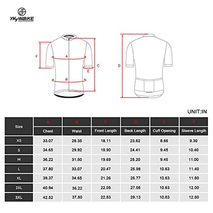 YKYW Men's Cycling Jersey Short Sleeve Tight Fit & Seamless Breathable Quick Dry White