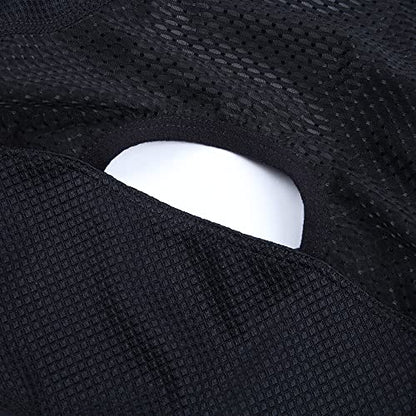 YKYW Men’s Cycling Bib Shorts Elastic Interface Paris 7H 3D Coolmax Padded Black