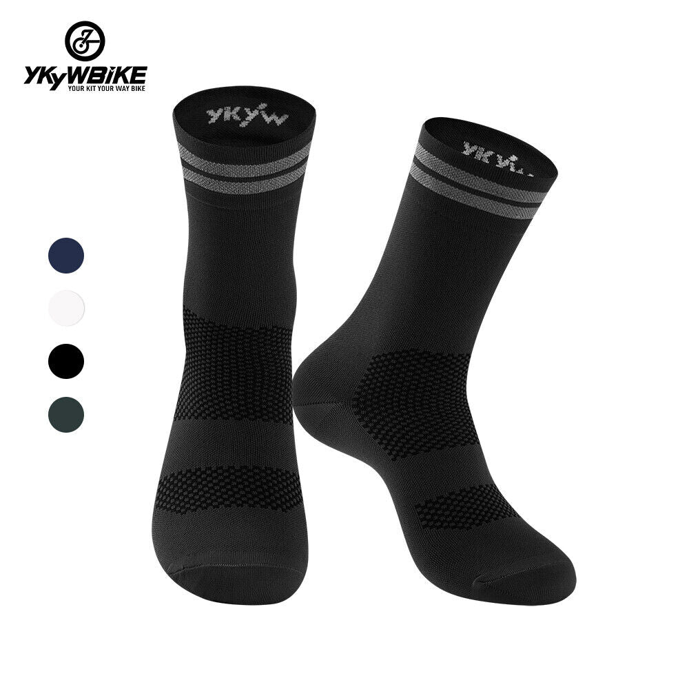 YKYW Cycling Running Professional Sport Socks Antimicrobial Reflective 3 Colors
