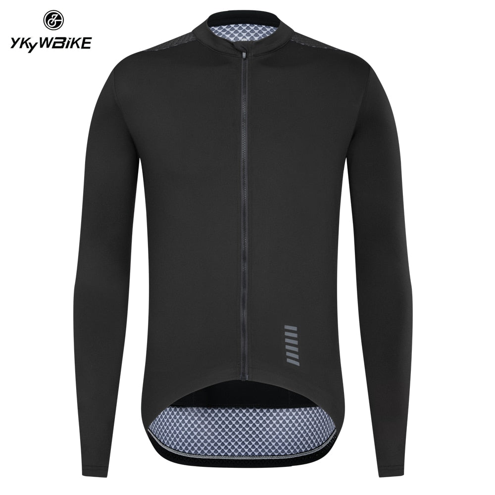 YKYW Men's PRO Team Aeronamic Cycling Jersey Spring Autumn 15-25℃ Long Sleeves Smooth-faced Fabrics 5 Colors