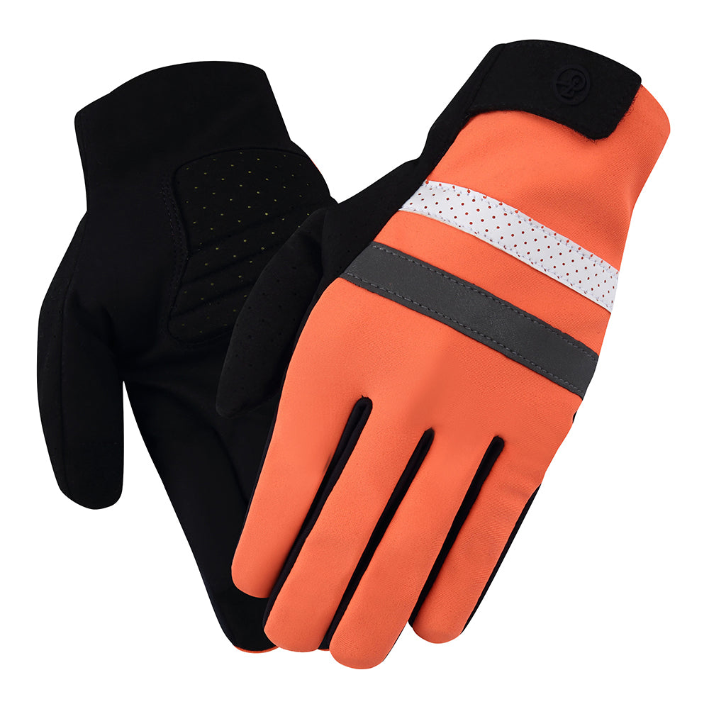 YKYW MTB Road Cycling Thermal Fleece Full Finger Gloves Windproof Waterproof Absorbing Anti-Slip XRD Technology Shockproof Reflective