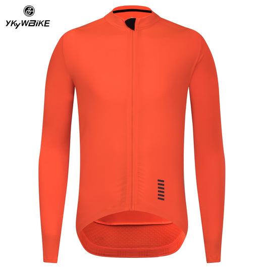 YKYW Men's PRO Team Aeronamic Cycling Jersey Spring Autumn 15-25℃ Long Sleeves Smooth-faced Fabrics 5 Colors