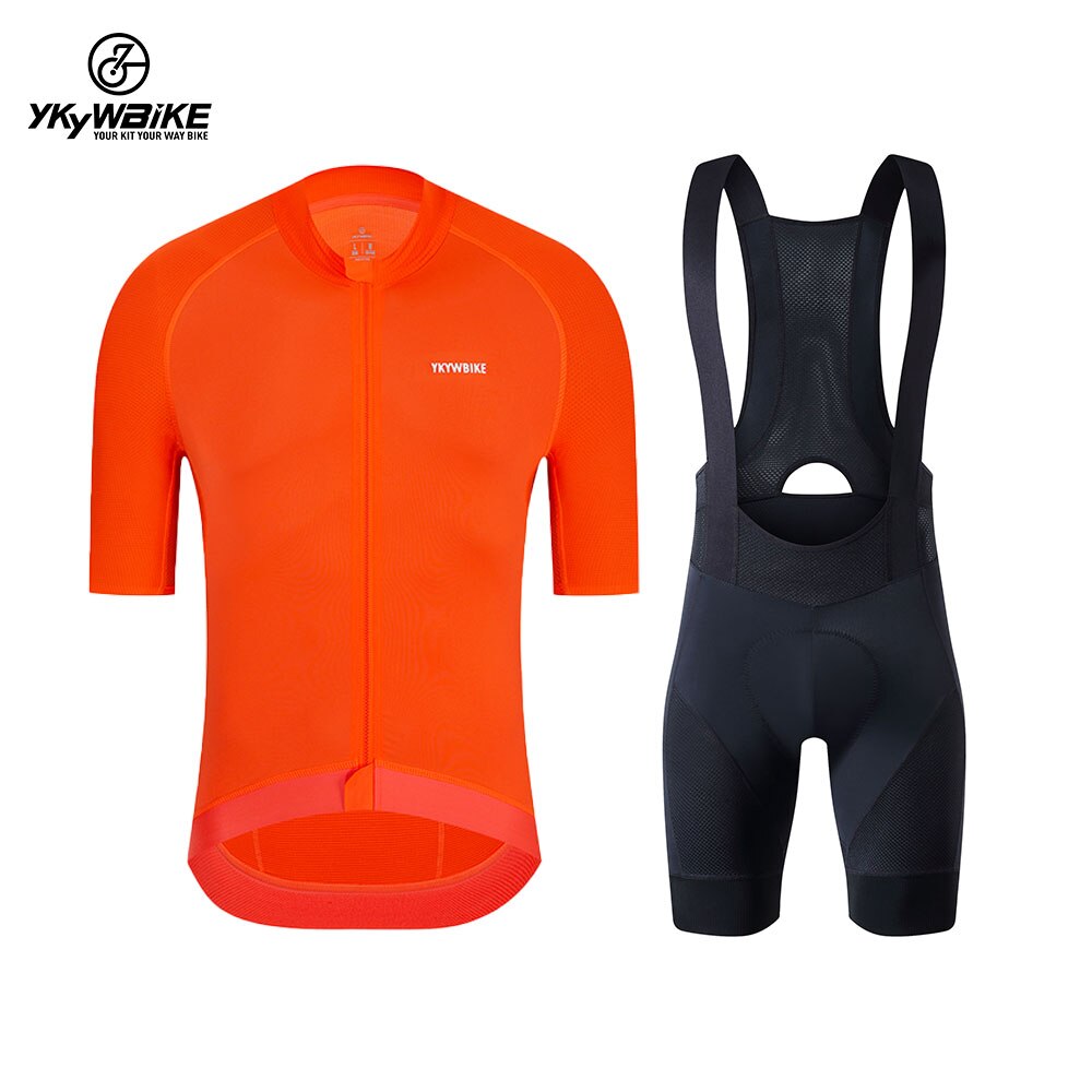 YKYW Men’s Cycling Jersey Set Soft Light Bamboo Charcoal Fiber fabric Cycling Jersey and 5H Ride Bib Shorts 4 Perfect Combinations