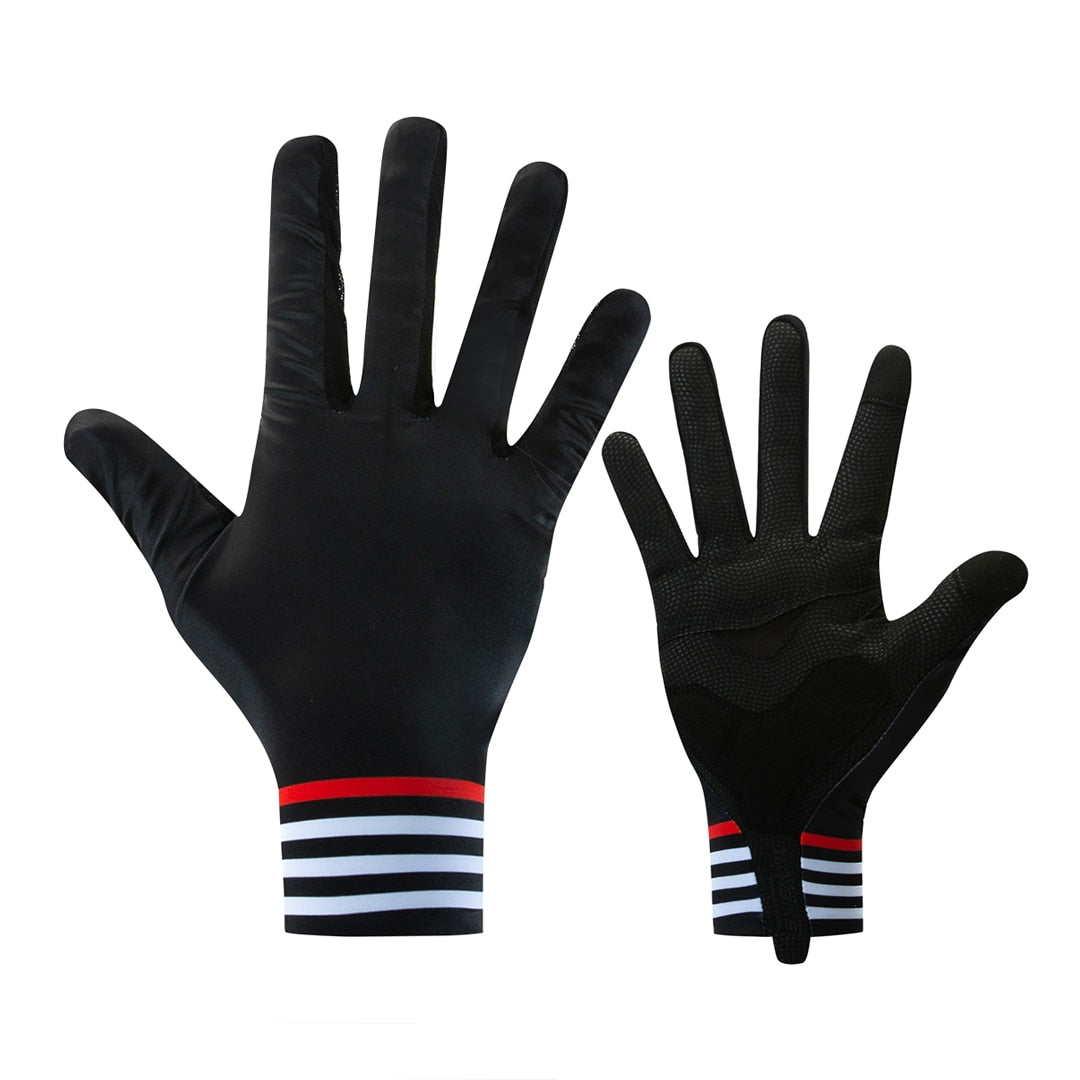 YKYW MTB Road Cycling Touch Screen Full Finger Gel Gloves Lycra Fabric Antiskid Rubber Wear-resistant Shockproof 4 Colors
