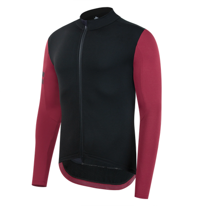 YKYW Men's Cycling Jersey Jacket Winter 5-15℃ Thermal Fleece Spliced Sleeve with Reflective Strips 3+1 Pockets 2 Colors
