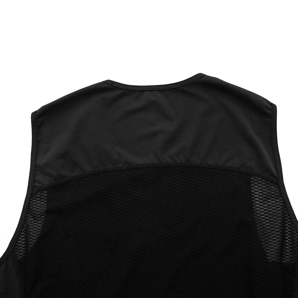 YKYW Men's Pro Cycling Base Layer Vest Sleeveless Back Bamboo Charcoal Fabric Quick Dry Breathable 2 Colors