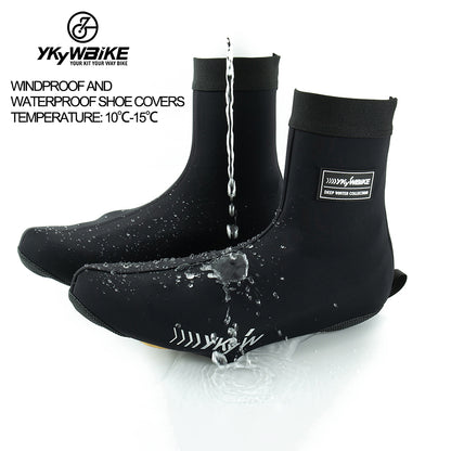 YKYW MTB Cycling Pro Team & Classic Shoes Covers Winter 10-15°C Ultra-high-tech Rainproof Windproof 2 Colors