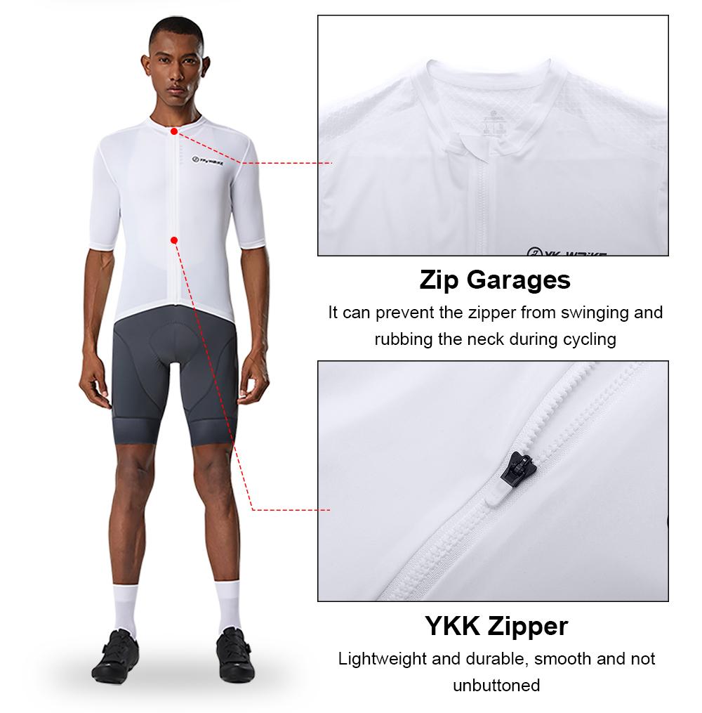 YKYW Men's PRO Team Aero Cycling Jersey Milk Silk Fabric Lightweight Short Sleeve Summer 10 Colors