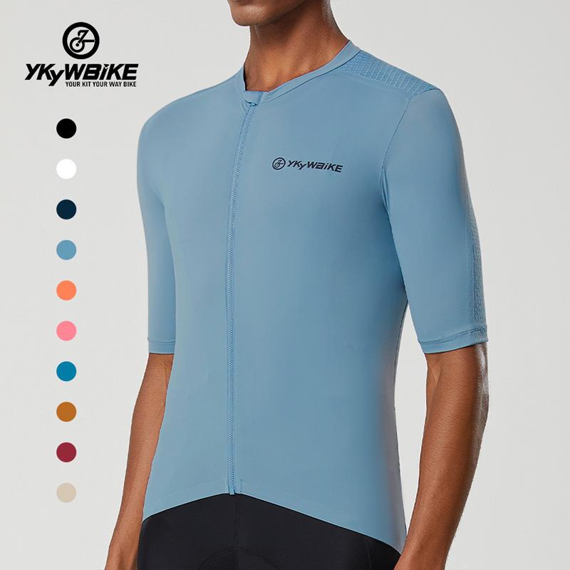 YKYW Camiseta de ciclismo PRO Team Aero para hombre, tela de seda de leche, ligera, manga corta, verano, 10 colores 