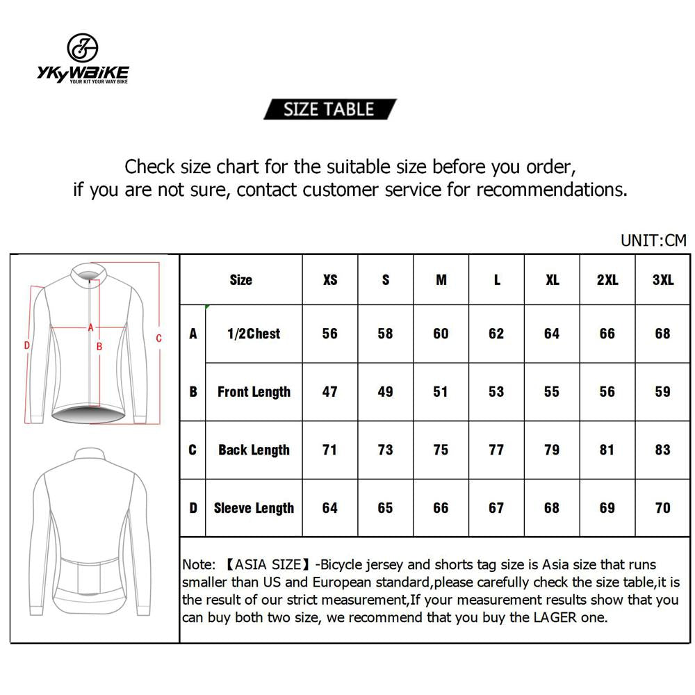 YKYW Men's Cycling Jacket Winter Icy Weather -5-10℃ Waterproof and Windproof Warm Thermal Fleece 2 Colors