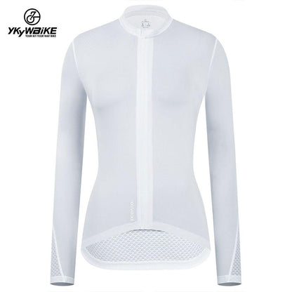 YKYW Women's PRO Team Aero Cycling Jerseys Summer Long Sleeve Low Neckline Quick Drying Breathable 3 Colors