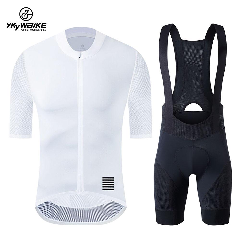 YKYW Men’s Cycling Jersey Set Breathable Back Pocket Reflective Cycling Jersey and 5H Ride Bib Shorts 8 Perfect Combinations