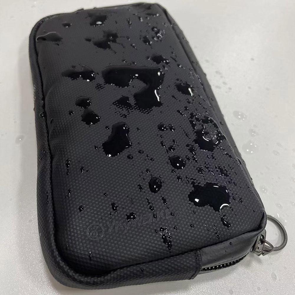 YKYW MTB Accessories Cycling Bag Rainproof Phone YKK Water Repellent Zip Gloss Printed Black 2 Sizes